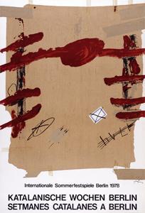 Poster Affiche Plakat - Antoni Tapies - Katalanische Wochen Berlin - setmanes catalanes a Berlin