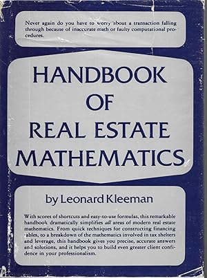 Handbook Of Real Estate Mathematics