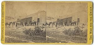 Confederate Civil War Stereoview Anthony / Brady Negative "Rebel Winter Quarters