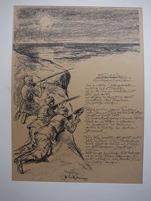 Original Lithography by Max Liebermann entitled "Krieg auf Erden"(War on Earth) from the Periodic...