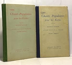 Chants populaires pour les écoles - poésie mélodies --- 2 volumes première et deuxième série