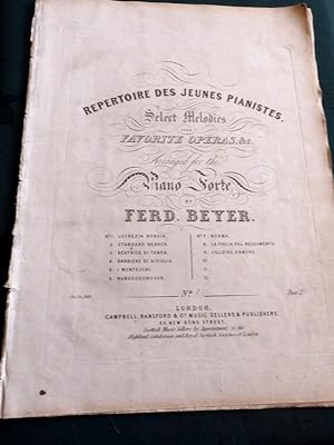 Lucrezia Borgia. Music score in a series "Repertoire Des Jeune Pianistes"