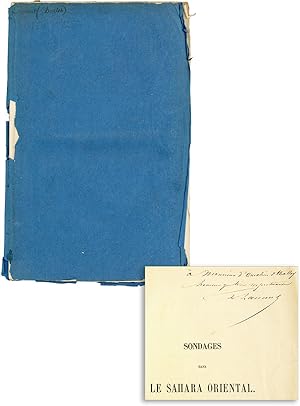 [Drop title] Memoire sur les Sondages Exécutés dans le Sahara (Compagne 1857 - 1858) [Inscribed a...