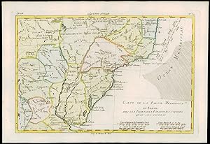 1780 Antique Map of BRAZIL URUGUAY PARAGUAY Meridional Bresil by Bonne (18)
