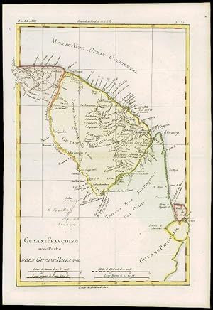 1780 Antique Map of GUYANE FRANCOISE - Mayapa Guyana Surinam by Bonne (20)