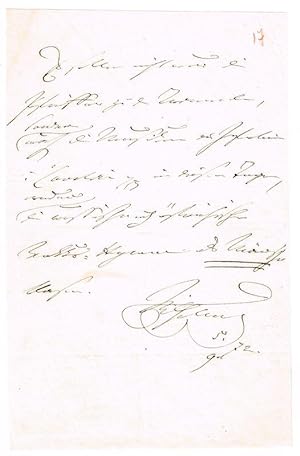Eigenhändiges Schriftstück mit Unterschrift "Wilhelm".