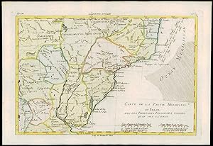 1780 Antique Map of BRAZIL URUGUAY PARAGUAY Meridional Bresil by Bonne (18)
