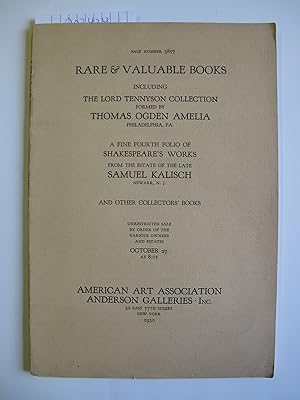 Rare & Valuable Books including the Lord Tennyson Collection formed by Thomas Ogden Amelia, Phila...