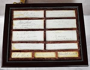 Signatures of President William McKinley's Cabinet and notable political figures, circa 1877-1900