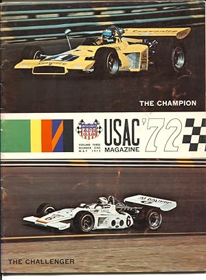 USAC Magazine 5/1972 Bobby Unser-AJ Foyt-Joe Leonard-pix-info-FN