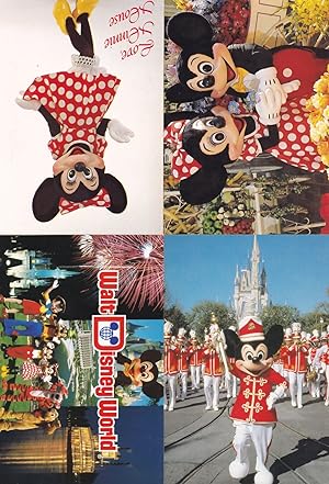 Walt Disney World 4x Mickey Minnie Mouse Postcard s