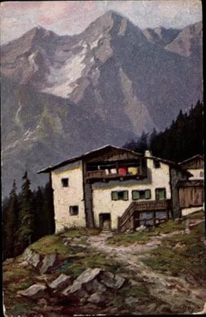 Künstler Ansichtskarte / Postkarte Hoy, W., Berghof, Gebirge - Verlag: Degi 1397