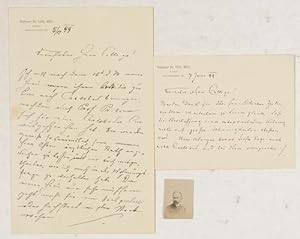 ALSs - Eigenhändiger Brief mit Unterschrift sowie eigenhändige Briefkarte mit Unterschrift.