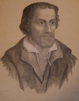 Portrait of Phillip Melanchton. First edition.
