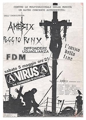 A Poster for a 1984 Amebix Show in Milan, Italy