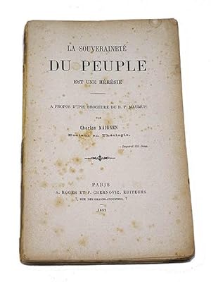 MAIGNEN Charles - La Souveraineté du peuple est une hérésie, à propos d'une brochure du R. P. Maumus