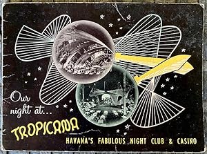 Our Night At Tropicana: Vintage mid-20th C. Group Portrait photo in souvenir sleeve from Havana C...