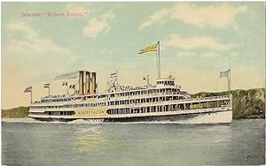 A Vintage 1915 Postcard of the Steamer Robert Fulton