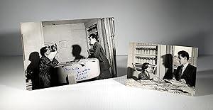 Mireille. 2 photographies noir et blanc. Signées. Datées 1953 et 1954