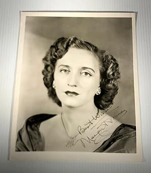Margaret Truman. Sepia photograph. Signed