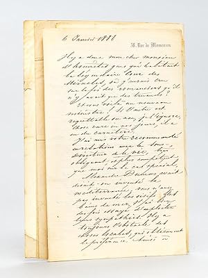 3 lettres autographes signées d'Alfred Potier de Courcy. 1 LAS datée de Paris, le 31 octobre 1887...