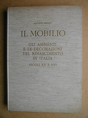 Il Mobilio. Gli Ambienti e le Decorazioni del Rinascimento in Italia. Secoli XV e XVI.
