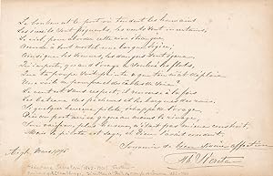 Théodore Alexandre SECRÉTAN manuscrit autographe signé : le bonheur