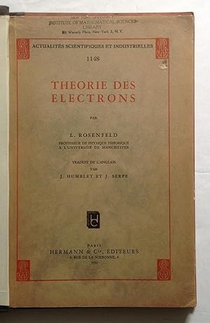 Theorie des Electrons.