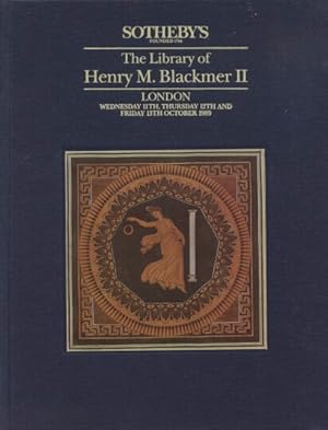 Sothebys 1989 The Library of Henry M. Blackmer II