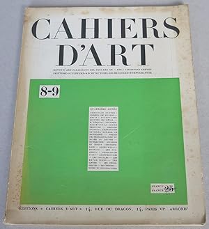 Cahiers d'Art. Vol. 4, 1929, Nos. 8-9