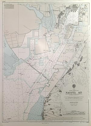 NAGOYA KO. Plan of Nagoya Ko harbour. Sea chart surveyed under the superintendence of K.St.B. C...