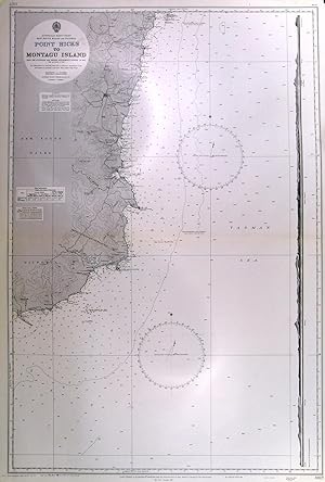 POINT HICKS TO MONTAGU ISLAND. Large sea chart of the New South Wales coast from Point Hicks vi...