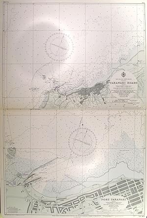TARANAKI ROADS and PORT TARANAKI. Two detailed plans on one sheet as surveyed by G. L. Haskin...