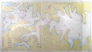 PORT JACKSON / SYDNEY HARBOUR. Large detailed sea chart of Sydney Harbour, published under the ...