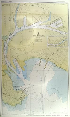 PORT MELBOURNE, WILLIAMSTOWN AND RIVER YARRA. Large detailed plan of Port Melbourne, a largely ...