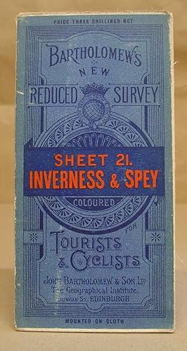 Bartholomew's New Reduced Survey [ Of Scotland ] For Tourists And Cyclists - Sheet 21 Inverness A...