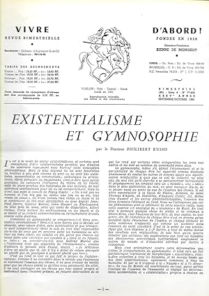 Revue "Vivre d'abord !" n°77, septembre-octobre 1961