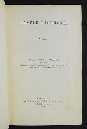 Castle Richmond; A Novel