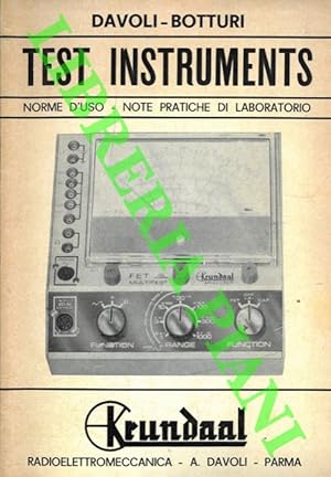 Test Instruments. Norme d'uso note pratiche di laboratorio. Nuovo FET - Multitest Electronic Anal...