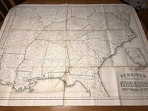 [MAP] PERRINE'S NEW TOPOGRAPHICAL WAR MAP OF THE SOUTHERN STATES: Taken From the Latest Governmen...