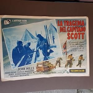 Fotobusta originale La tragedia del Capitano Scott del 1948 diretto da Charles Frend con John Mills.