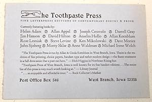 Toothpaste Press title announcement