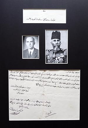 [OTTOMAN COUNTERCOUP of 1909 - HAREKET ORDUSU] Autograph letter signed Mahmud Sevket Pasa and Erk...
