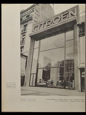 MAGASIN CITROEN, PARIS, CHAMPS ELYSEES - 1930 - 2 PLANCHES, RAVAZI, AUTOMOBILE