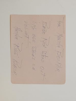 Signed Autograph Note