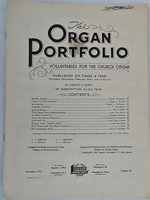 The Organ Portfolio: Voluntaries for the Church Organ; December, 1953, no.98