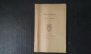 Notes historiques sur Allègre (946-1789) - Extrait des Notices "A travers nos paroisses" du diocè...