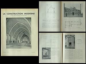 LA CONSTRUCTION MODERNE n°29 1938 EGLISE LILLE, VILLEDIEU LES POELES, BAINS DOUCHE PARIS