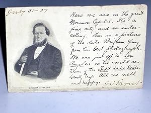 Mormon Postcard of Brigham Young, July 31, 1907