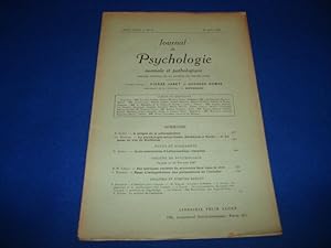 JOURNAL DE PSYCHOLOGIE NORMALE ET PATHOLOGIQUE XXIIème année N°6 15 JUIN 1925